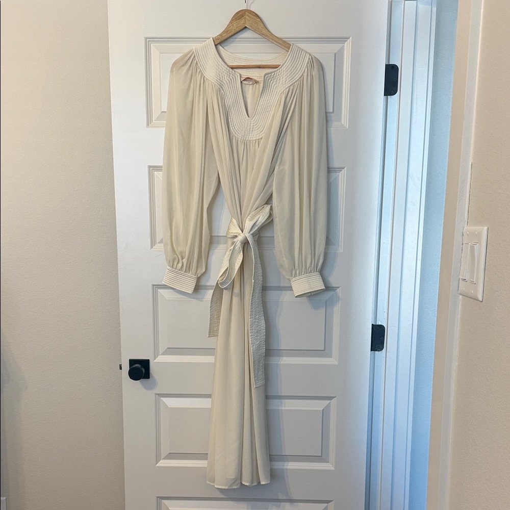 Tory Burch Cream Textured Dress